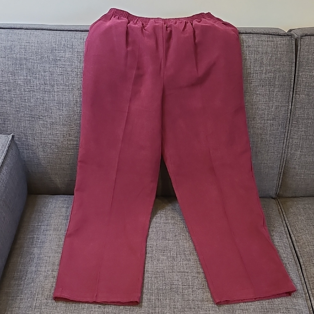 Alfred Dunner Dark Fuscia Dress Pants